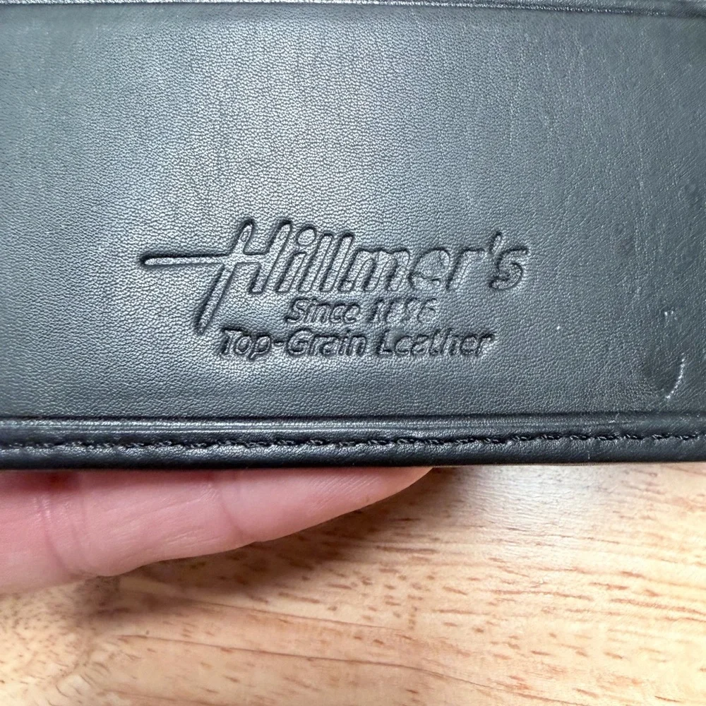 Hillman’s Black Top-Grain Leather Men’s Wallet New Unused Bifold Classic Style